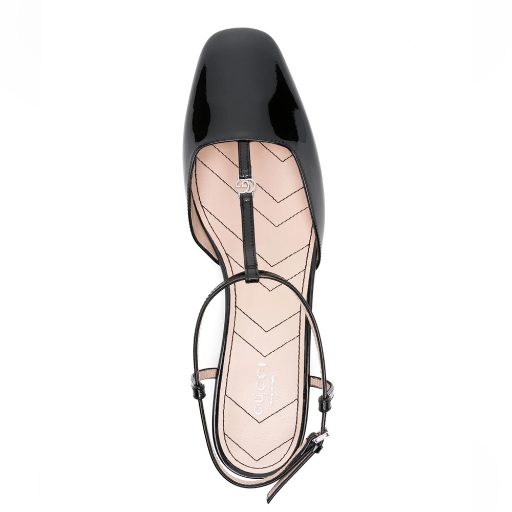Gucci Black Patent Leather Ballet shoes NWT